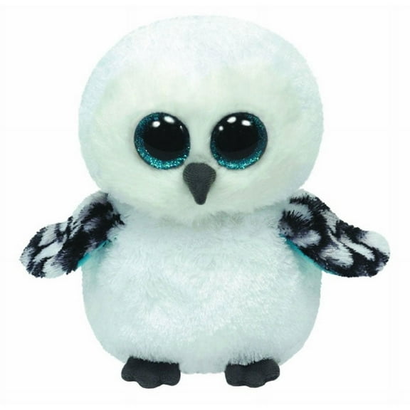 TY Beanie Boos - SPELLS the White Owl (Glitter Eyes) (Medium Size - 9 inch)