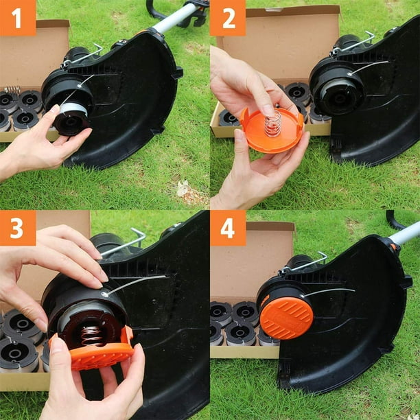 String Trimmer Compatible with Black and Decker AF-100 Autofeed Weed Eater Spools, Replacement Spool Weed Eater Refills Line GH600 Edger with Spool Cap Cover (6 Spools) - Walmart.com
