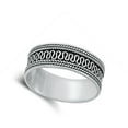 thumbnail image 4 of Classic Bali Wavy Line Boho Ring .925 Sterling Silver Band Jewelry Female Male Unisex Size 7, 4 of 4