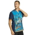 thumbnail image 4 of Tooniforms Scrubs Top For Men V-Neck TF700, XS, Swing Into Action, 4 of 7