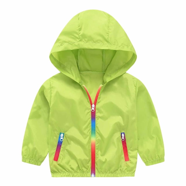 Posijego Toddler Kids Sun Protection Jacket Spring Summer Long Sleeve Hooded Full Zip Jackets for Outdoor