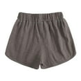 thumbnail image 3 of Children Boy Girl Loose Fit Pants Shorts for Kid Faux Linen Track Gym Brunch Jogger Straight Leg Basic Fall Summer 2026 Clothes Fashion 9 Months, 3 of 9
