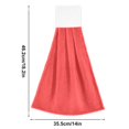 thumbnail image 2 of Haosy 2 Pack Kitchen Wash Cloths with Hanging Loops Absorbent Absorbent Quick Drying Hand Towels, Light Red, 2 of 7