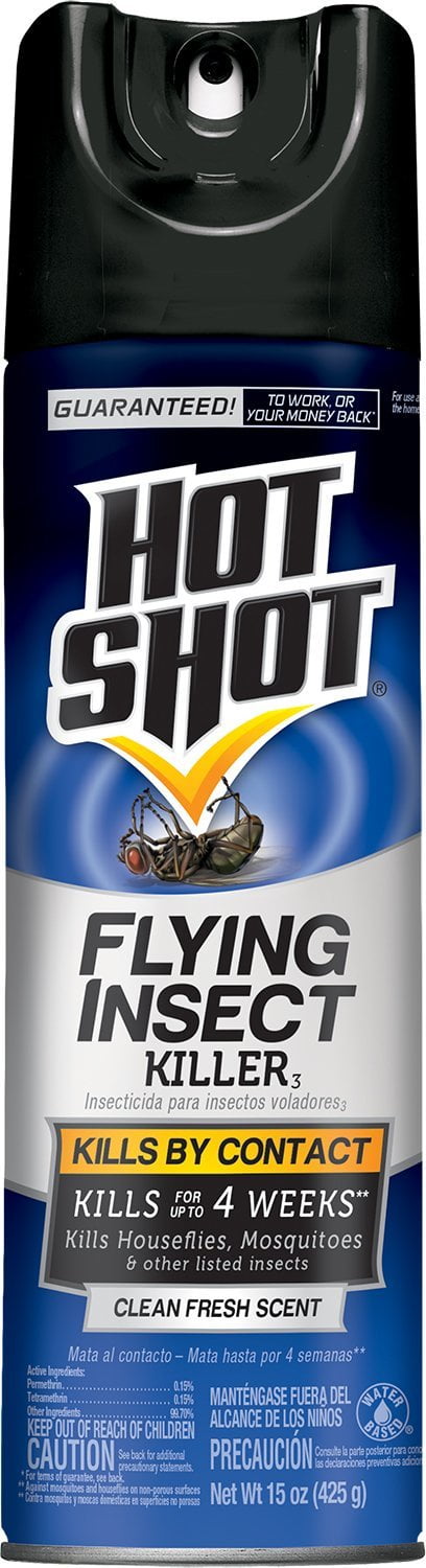 Hot Shot Flying Insect Killer 15 Ounces, Aerosol, Clean Fresh Scent