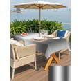 thumbnail image 5 of Outdoor Tablecloth with Umbrella Hole for Patio/Picnic/Party/Camping, Grey White Ombre Waterproof Table Cloth Rectangle Table Cover Washable, Contemporary Art Abstract Aesthetics (52"x 70"), 5 of 8