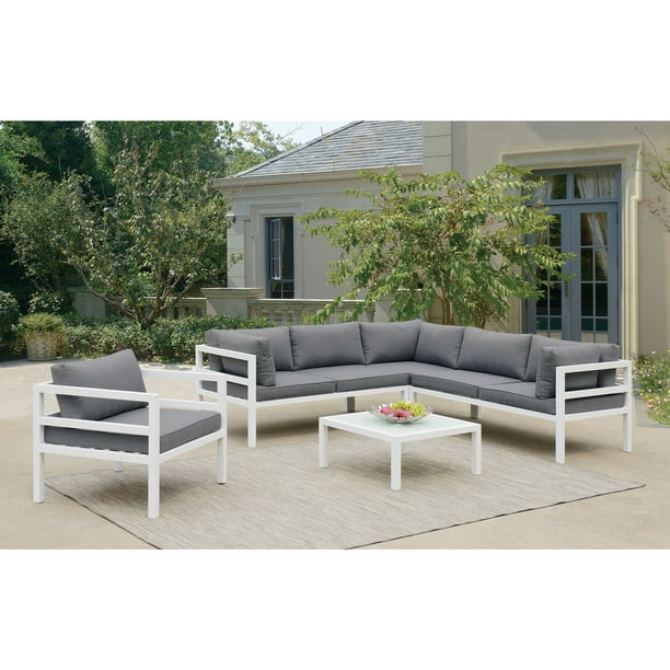 Poundex Lizkona All Weather Outdoor 5 Piece Conversation Set With Tail Table Com Poundex Lizkona All Weather Outdoor 5, Poundex Outdoor Furniture Reviews