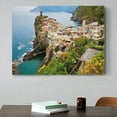 thumbnail image 5 of AVOI Canvas Print Wall Art Italian Seascape with City on Cliffs Architecture & Maps Cities Photography Realism Scenic Colorful Multicolor Ultra for Living Room, Bedroom, Office - 24"x36", 5 of 6