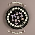thumbnail image 4 of 14pcs Cute Shoe Charms for Women Girls, Pearl Flower Shoe Charms, Purple Luxury Jewelry, 4 of 6