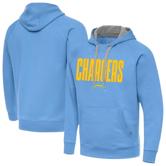 Men's Antigua Powder Blue Los Angeles Chargers Victory Hoodie