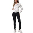 thumbnail image 2 of CHAQUETA BOMBER PARA MUJER INSPIRE CHIC, AJUSTADA, LIGERA, CON CREMALLERA, M Blanca Roja, 2 of 6