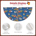 thumbnail image 3 of Defioc Construction Vehicles for Christmas Tree Skirt Snowman Xmas Tree Skirt Farmhouse Christmas Decorations Tree Mat for Holiday Party Decor-36", 3 of 6