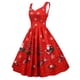 thumbnail image 4 of Vestido de fiesta informal con estampado navideño sin mangas y espalda descubierta para mujer Fridja  hjkh302, 4 of 9