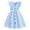 Sky Blue, variant on Casual Girls Summer Dresses Elegant New Flying Sleeve Striped Shirt Cute Dresses For Girls Sky Blue Size 7-8 Years