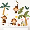 thumbnail image 1 of Forest Tree Monkey Rubber Stamps for Card Making and DIY Crafts with Natural Rubber and Reusable Design, 1 of 6