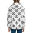 thumbnail image 6 of Pofeuu Retro Compass Print Teenage Zipper Hoodie Sweatshirts Hooded Casual Jackets With Pocket For Boys Girls-Small, 6 of 6