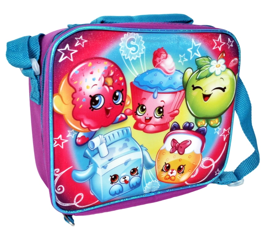 Shopkins Girls Insulated Lunch Bag Purple Turquoise