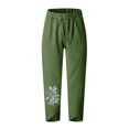 thumbnail image 4 of VEKDONE Pantalon Long en Lin pour Femmes Vert Armée m, 4 of 5