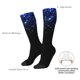 thumbnail image 4 of Fotbe Black Blue Glitter Sparkles Calcetas Divertidas Estampadas para Hombre y Mujer, Calcetas de Algodón hasta la Rodilla para Caminar, Correr, Enfermería y Embarazo, 4 of 6
