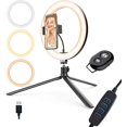 thumbnail image 1 of 10.2" LED Selfie Ring Light with Tripod Stand, Phone Holder, 1 of 9