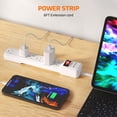 thumbnail image 2 of DEWENWILS 2-Pack 6-Outlet Power Strip, 500 Joules Surge Protector Power Strip, White, 2 of 5