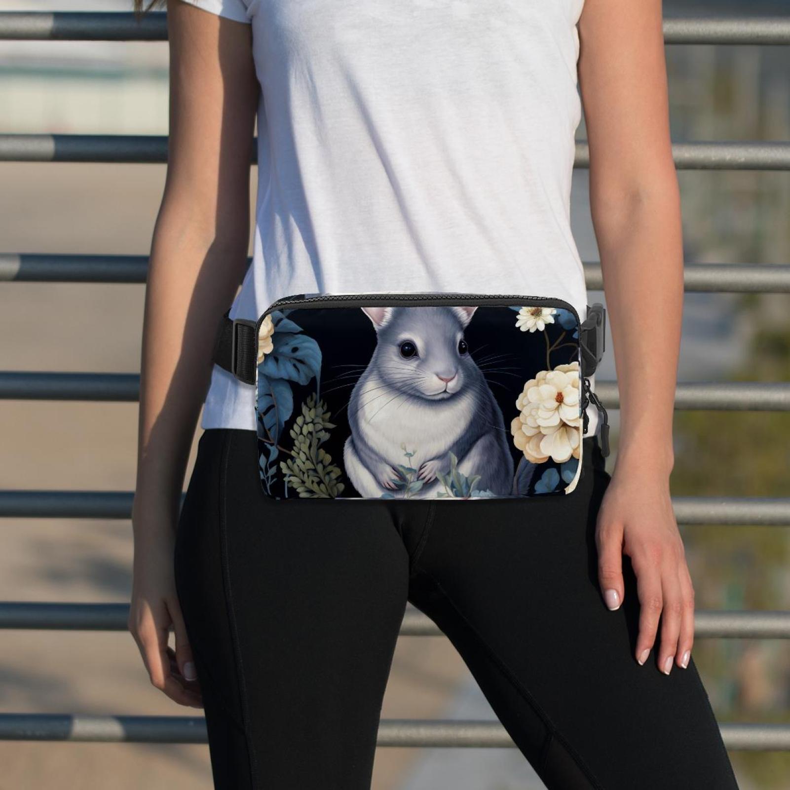 Chinchilla Waist Pack Fanny Pack Running Belt Lightweight Adjustable with Extension Strap Unisex
