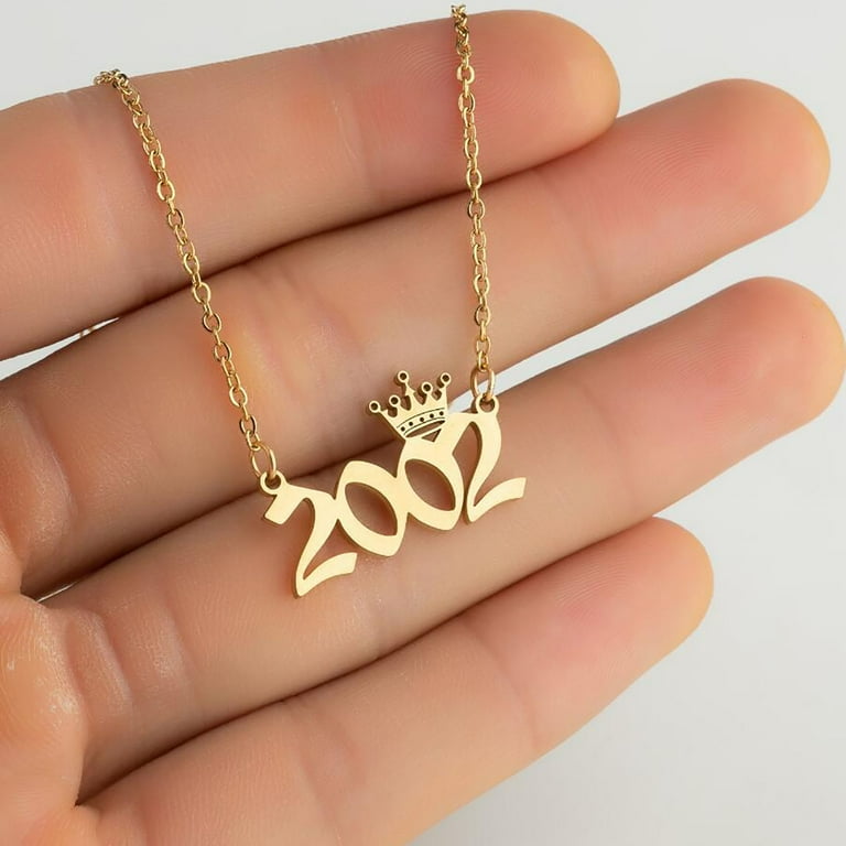 Necklace Chain 2002 Necklace Silver OPOLSKI Number Pendant