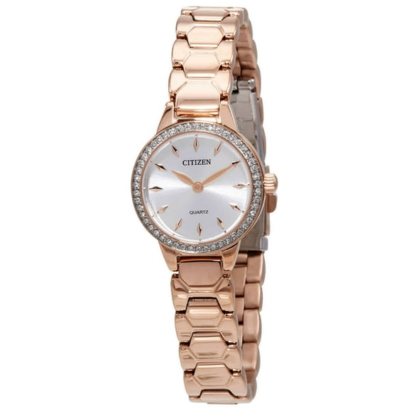 Citizen Quartz Crystal Silver Dial Ladies Watch EZ7013-58A