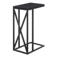 thumbnail image 1 of Convenience Concepts Tucson Table d'Appoint en C, Fini Bois Noir et Cadre en Métal, 1 of 4