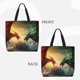 thumbnail image 2 of Disketp Castle Red Green Sky Dragon Bolsa Tote de Lona para Mujer, Bolso de Hombro y Cruzado con Cierre de Cremallera, 2 of 7