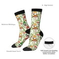 thumbnail image 4 of Fotbe Mushrooms Gnomes Pattern Long Socks for Men & Women – Breathable & Stretchy Compression Socks, Ideal for Running, Travel, and Everyday Wear Size 5-11, 4 of 6
