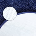 thumbnail image 4 of Unique Bargains Oval Plush Bath Mat Soft Non Slip Washable Rug Dark Blue 20" x 32", 4 of 7