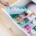 thumbnail image 2 of Plastic Drawer Organizer Bra Underwear Socks Cube Basket With 5 Grids (Pink), 2 of 8