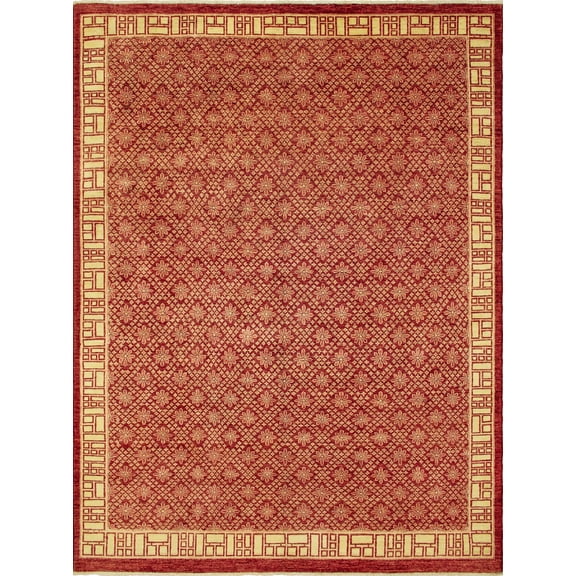 Peshawar Parvana Red/Beige Rug, 8'11" x 12'1"