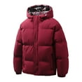 thumbnail image 1 of Winter Warm Thickened Down Jacket Windproof Cold Weather Coat With Hood Outdoor Thermal Insulated For Daily Use, 1 of 3