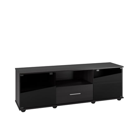 CorLiving - Fernbrook TV Stand, for TVs up to 75" - Black Faux Wood Grain