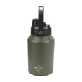 thumbnail image 1 of Botella de agua aislada de un galón, jarra de vacío de doble pared para deportes, barbacoas, gimnasios verde 1.9L, 1 of 8