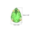 thumbnail image 2 of 20Pack Teardrop Sew on Rhinestone - 10x7mm Glass Teardrop Crystal Rhinestones in Gold Prong Setting (Grass Green), 2 of 6