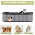 thumbnail image 5 of Bifanuo Cat Litter Box Enclosure,Hidden Litter Box Furniture with Round Lift-Up Door, Multi-Functional Cat Cabinet for Living Room and Bedroom,Gray, 5 of 11