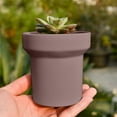 thumbnail image 4 of Mecorevxz Succulents Plants Pot Simples Indoor Mini Plastic Flower Pot Creatives Desktop Succulents Planter(Coffee), 4 of 7
