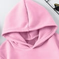 thumbnail image 4 of Byoo Hoodie for Girls Solid Color Casual Hooded Sweatshirt Kids Sports Soft Pullover Top, 4 of 8