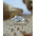 thumbnail image 3 of HeartsAndYou 1ct Engagement Ring for Women Pear Cut Moissanite Bypass Solitaire 18k White Gold Over Silver, 3 of 9