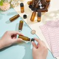 thumbnail image 3 of 30 Pcs Amber Glass Bottle Amber Glass Bottle Small Oil Vial Sample Bottles 15ml(0.51fl. oz) with Screw Caps for Essential Oils Chemicals Perfumes Dark Goldenrod 0.86x2.5Inch diy, 3 of 9
