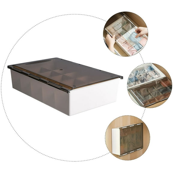 Masteelf Cube Storage Bins Drawer Storage Box Underwear Storage .9X18.2CM Coffee