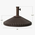 thumbnail image 5 of Abba Patio Umbrella Flower Base, Round Sunburst Market Umbrella Stand, 50.7 lbs Capacity, Titanium Gold, 5 of 10