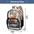thumbnail image 4 of PVC Transparent Backpacks Clear Backpack for Travel and Outings Cute Little Squirrel, 4 of 7