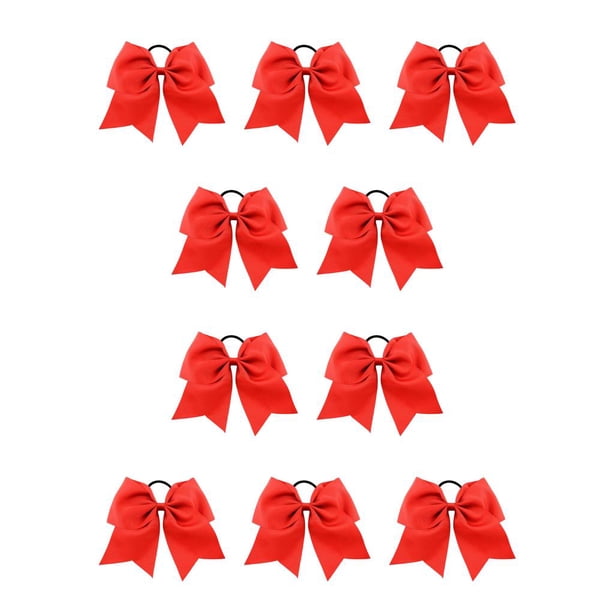 Qarigey Banda para el cabello grande Nudo de lazo Grueso Goma elástica Sin enganches Coleta Titular Pelos Cuerda Bobbles Scrunchie sin costuras para Rojo 10piezas Qarigey CBP458618