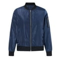thumbnail image 2 of Fanient Women's Cropped Bomber Jacket Lightweight Casual Zip up Outerwear Long Sleeve Windbreaker with Pockets, 2 of 10