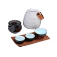 thumbnail image 1 of Juego de Té Portátil para Viajes, Tetera de Cerámica con 3 Tazas para Acampar en RV Al Aire Libre, 1 of 9