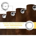 thumbnail image 6 of Retro Wooden Board Blackout Curtains for Bedroom/Living Room, Thermal Insulated Kitchen Curtains, Western Country Farmhouse Brown Wood Grommet Darkening Window Treatment Drapes 27.5"x39"x2, 6 of 8