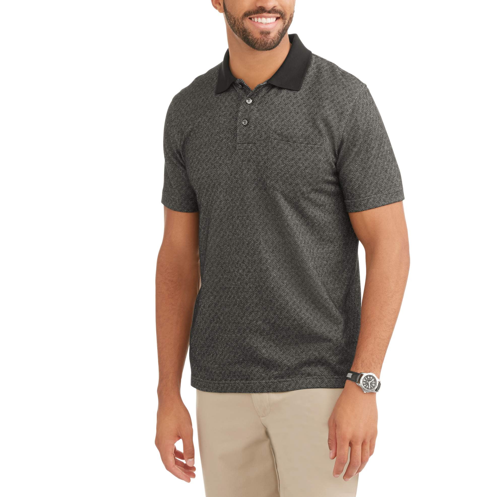 Men's Pattern Jersey Polo - Walmart.com